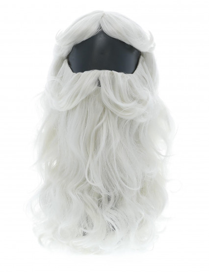 Volwassen kerstman baard en pruik 3