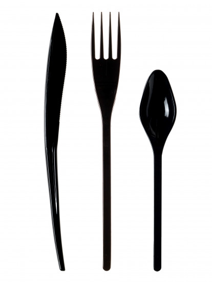 30 Plastic bestek zwart - Premium 30 Plastic bestek zwart - Premium