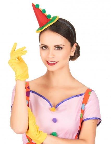 Volwassen mini clown hoed hoofdband 1