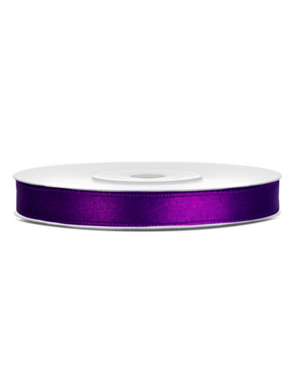 Paars satijnen lint 0;6 cm x 25 m 1