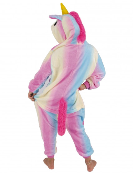 Eenhoorn jumpsuit regenboog voor kinderen 2