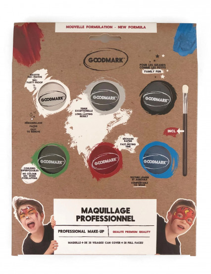 Professioneel watermake-uppalet jongen thema 6 x 4 g 1