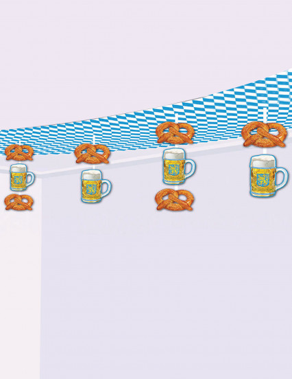 Hangdecoraties bier en pretzels Oktoberfest 2