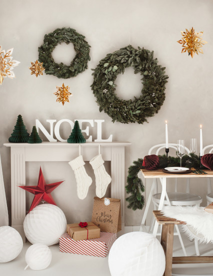 Kerstboom honingraat decoratie 15 cm 7