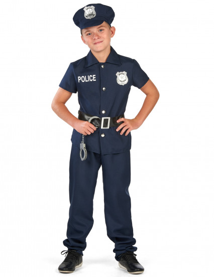 Kinderpolitieagentkostuum met korte mouwen 5