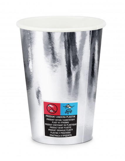 6 zilveren bekers 220 ml 2