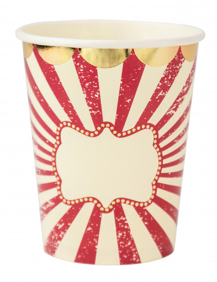 8 Vintage Circus bekers 255 ml 1