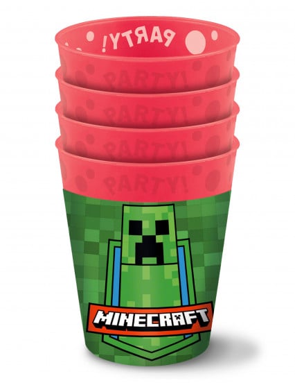 4 Minecraft herbruikbare bekers van 250 ml 1
